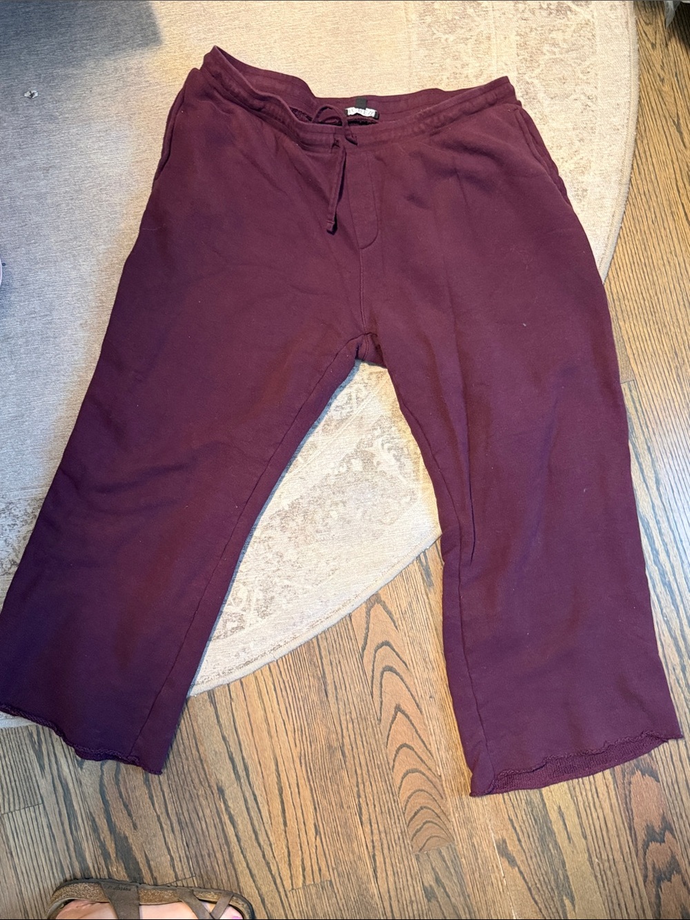 J. Crew Women's Burgundy Wide Leg Drawstring Pants